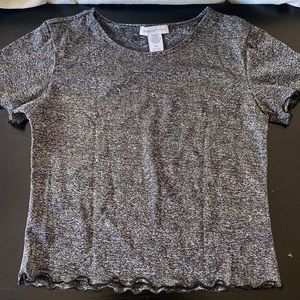 Urban Outfitters Black Sparkly Crop Top